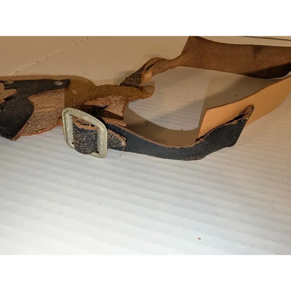 Vintage 1950s Kids Western Cowboy Toy Cap Gun Pistol Holster & Belt